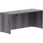 Lorell Essentials Series Credenza Shell - 29.5" Height x 66" Width x 24" Depth Credenza Shell, x 1" Thickness Top - Finish: Weathered Charcoal Laminate, Silver Brush Product Image 