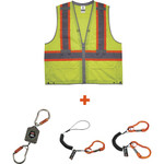 Ergodyne 8231TVK Hi-Vis Tool Tethering Safety Vest Kit - Class 2 - Recommended for: Accessories, Construction, Utility, Oil & Gas, Telecommunication, Power Generation - (EGO24189) Product Image 