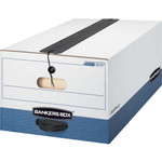 Bankers Box Liberty Plus File Storage Box - Internal Dimensions: 15" Width x 24" Depth x 10" Height - External Dimensions: 15.3" Width x 24.1" Depth x 10.8" Height - Media Size Supported: Legal - String/Button Tie Closure - Heavy Duty Product Image 
