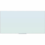 U Brands Floating Non-Magnetic Glass Frameless Dry-Erase Board - 72" (6 ft) Width x 36" (3 ft) Height - Frosted White Tempered Glass Surface - Rectangle - Horizontal/Vertical Product Image 
