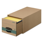 Bankers Box STOR/DRAWER STEEL PLUS Extra Space-Savings Storage Drawers, Legal Files, 16.75" x 25.5" x 11.5", Kraft/Green, 6/Carton (FEL1231201) View Product Image