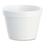 Dart Bowl Containers, 4 oz, White, Foam, 1,000/Carton (DCC4J6) View Product Image