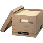 Bankers Box STOR/FILE Recycled File Storage Box - Internal Dimensions: 12" Width x 15" Depth x 10" Height - External Dimensions: 12.5" Width x 16.3" Depth x 10.5" Height - Media Size Supported: Letter, Legal - Lift-off Closure - Basic Duty Product Image 