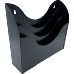 Huron 3-tier Wall Sorter - 3 Tier(s) - Vertical - 11.25" Height x 13" Width x 3.50" Depth - Durable - Black Product Image 
