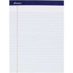 Ampad Legal Ruled Writing Pad - Legal Ruled Front Ruling - 1" Height x 8.5" Width x 11.8" Length - Smooth Surface, Perforated, Sturdy Back Product Image 