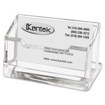 Kantek Business Card Holder - 2" Height x 4" Width x 1.9" Depth - Acrylic - Clear Product Image 