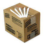 Dixie Plastic Cutlery, Mediumweight Knife, White, 1,000/Carton Product Image 