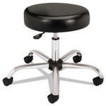 HON Adjustable Task/Lab Stool, Backless, Supports Up to 250 lb, 17.25" to 22" Seat Height, Black Seat, Steel Base Product Image 
