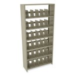 Tennsco Snap-Together Steel Six-Shelf Closed Starter Set, 36w x 12d x 76h, Sand Product Image 