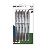 uniball VISION ELITE BLX Series Hybrid Gel Pen, Stick, Bold 0.8 mm, Assorted Ink and Barrel Colors, 5/Pack Product Image 