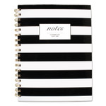 Cambridge Black and White Striped Hardcover Notebook, 1-Subject, Wide/Legal Rule, Black/White Stripes Cover, (80) 9.5 x 7.25 Sheets Product Image 