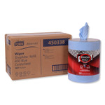 Tork Advanced ShopMax Wiper 450, Centerfeed Refill, 9.9 x 13.1, Blue, 200/Roll, 2 Rolls/Carton Product Image 