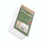 AbilityOne 7530015872621, SKILCRAFT Recycled Copier Labels, Copiers, 2 x 4.25, White, 10/Sheet, 100 Sheets/Box Product Image 