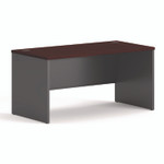 HON 38000 Series Desk Shell, 60" x 30" x 29.5", Mahogany/Charcoal View Product Image