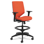 HON Solve Series Upholstered Back Task Stool, Supports Up to 300 lb, 23" to 33" Seat Height, Bittersweet Seat/Back, Black Base (HONSVSU1ACLC46T) Product Image 