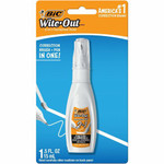 Wite-Out Wite Out 2-in1 Correction Fluid - Tip, Brush Applicator - 15 mL - White - Quick Drying Product Image 