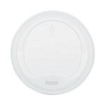 World Centric PLA Lids for Hot Cups, Fits 10 oz to 20 oz Hot Cups, Plastic, White, 1,000/Carton Product Image 