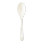 World Centric TPLA Compostable Cutlery, Spoon, Plastic, White, 1,000/Carton Product Image 