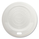 World Centric PLA Lids for Hot Cups, Fits 8 oz Hot Cups, Plastic, White, 1,000/Carton Product Image 