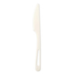 World Centric TPLA Compostable Cutlery, Knife, Plastic, White, 1,000/Carton Product Image 