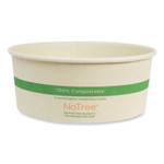 World Centric No Tree Wide Paper Bowls, 24 oz, 5.9" Diameter x 2.4" h, Natural, Sugarcane, 300/Carton Product Image 