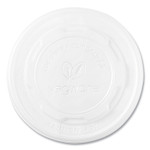 Vegware 115-Series Flat Hot Lids, Compostable, For Use With 115-Series Soup Containers, White, Plastic, 500/Carton Product Image 