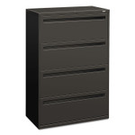 HON Brigade 700 Series Lateral File, 4 Legal/Letter-Size File Drawers, Charcoal, 36" x 18" x 52.5" (HON784LS) View Product Image