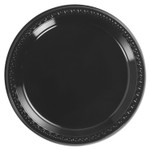 Chinet Heavyweight Plastic Plates, 9" dia, Black, 125/Pack, 4 Packs/Carton View Product Image