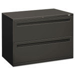 HON Brigade 700 Series Lateral File, 2 Legal/Letter-Size File Drawers, Charcoal, 42" x 18" x 28" (HON792LS) View Product Image