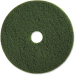 Genuine Joe 13" Scrubbing Floor Pad - 13" Diameter x 1" Thickness - Scrubbing, Floor - 175 rpm to 800 rpm Speed Supported - Heavy Duty, Dirt Remover, Long Lasting - Fiber Product Image 
