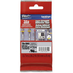 P-touch Extra-Strength Adhesive 3/4" Laminated Tape - x 45/64" Width - Permanent Adhesive - Thermal Transfer - Black - Laminated Product Image 