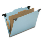 AbilityOne - Folder, File, Hanging, Light Blue, Legal Size, 1-Divider, 4 Sections - (7530-01-621-6200) (7530016216200) Product Image 