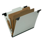 AbilityOne - Folder, File, Hanging, Letter Size, 2 Dividers, 6 Sections, 2/5th ROC Top Tab, Light Green - (7530-01-681-6250) (7530016816250) Product Image 