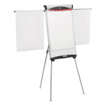 AbilityOne - Presentation Easel w/Pad, Magnetic Whiteboard, 27"x39", Silver U-shaped Frame, Adj. Height & Arms - (7520-01-642-1221) (7520016421221) Product Image 