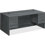 HON 10500 H10593 Pedestal Desk - 29.5" Height x 72" Width x 36" Depth - 4 x Box, File Drawer(s) - Double Pedestal - Finish: Sterling Ash Product Image 