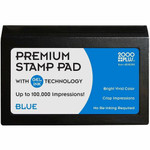 Cosco 2000 Plus Gel Ink Premium Stamp Pad - 3" Height x 4.3" Width x 3.5" Depth - Blue Ink Product Image 
