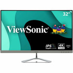 ViewSonic Entertainment VX3276-4K-mhd 32" Class 4K UHD LED Monitor - 16:9 - Silver - 31.5" Viewable - Multi-domain Vertical Alignment (MVA) - LED Backlight Product Image 