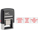Trodat 12-Message Stamp - Message Stamp - APPROVED, CONFIDENTIAL, COPY, EMAILED, ENTERED, FAXED, FOR DEPOSIT ONLY, ORIGINAL, PAID, POSTED, RECEIVED, ... - 0.38" Impression Width x 1.25" Impression Length - 10000 Impression(s) - Red Product Image 