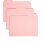 Smead 1/3 Tab Cut Letter Recycled Interior File Folder - 8 1/2" x 11" - 3/4" Expansion - Top Tab Location - Assorted Tab Position - 11 pt. - (SMD10263) Product Image 