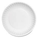 AJM Packaging Corporation Paper Plates, 6" dia, White, 1,000/Carton Product Image 