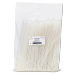 Tatco Nylon Cable Ties, 11 x 0.19, 50 lb, Natural, 500/Pack Product Image 