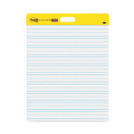 Post-it Easel Pads Super Sticky Self-Stick Wall Pad, Manuscript Format (Primary 3" Rule), 20 x 23, White, 20 Sheets, 2/Pack View Product Image