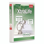 Cardinal XtraLife ClearVue Non-Stick Slant-D Ring Binder, 3 Rings, 1" Capacity, 11 x 8.5, White Product Image 