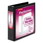Cardinal Performer ClearVue Slant-D Ring Binder, 3 Rings, 2" Capacity, 11 x 8.5, Black Product Image 