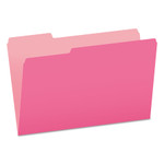 Pendaflex Colored File Folders, 1/3-Cut Tabs: Assorted, Legal Size, Pink/Light Pink, 100/Box Product Image 