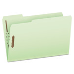 Pendaflex Heavy-Duty Pressboard Folders with Embossed Fasteners, 1/3-Cut Tabs, 3" Expansion, 2 Fasteners, Legal Size, Green, 25/Box Product Image 