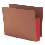 Smead Redrope Drop-Front End Tab File Pockets, Fully Lined 6.5" High Gussets, 5.25" Expansion, Letter Size, Redrope/Red, 10/Box Product Image 