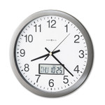 Howard Miller Chronicle Wall Clock with LCD Inset, 14" Overall Diameter, Gray Case, 2 AA (sold separately) Product Image 