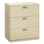 HON Brigade 600 Series Lateral File, 3 Legal/Letter-Size File Drawers, Putty, 36" x 18" x 39.13" (HON683LL) View Product Image