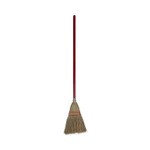 Boardwalk Corn Fiber Lobby/Toy Broom, Corn Fiber Bristles, 39" Overall Length, Red Product Image 